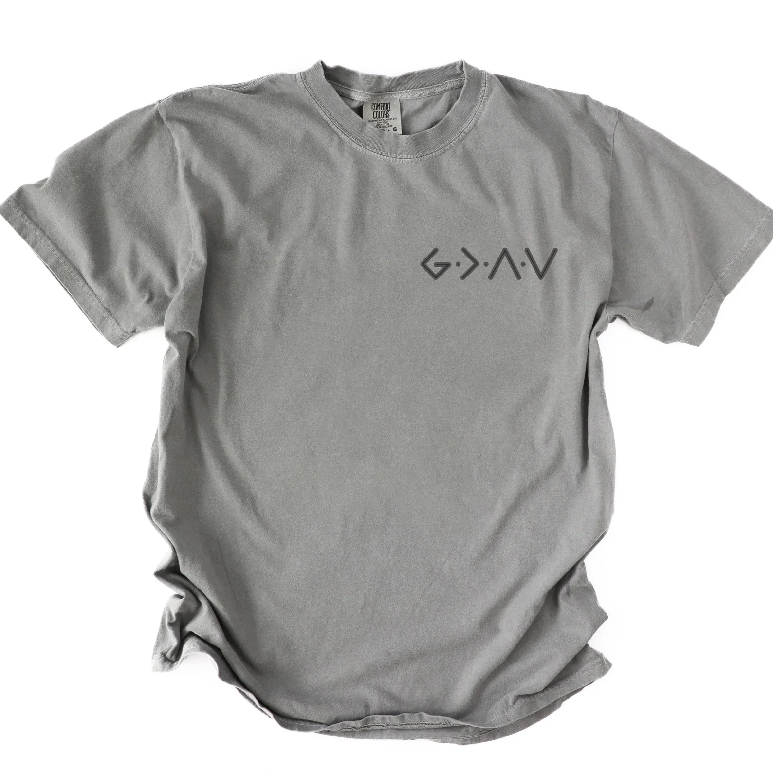 GOD IS GREATER THAN OUR HIGHS AND LOWS UNISEX TEE (PUFFED DESIGN) - Image 3